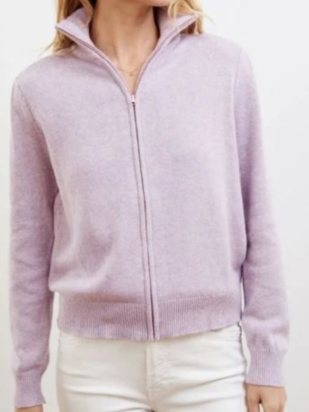 Women's Kilte Los Angeles Small The Rei Full Zip Cotton Cashmere Sweater